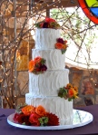 4 tier shabby chic wedding cake